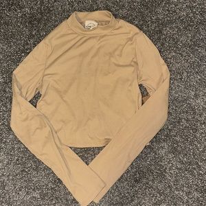 New w tags tan crop top open back